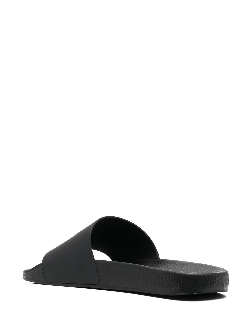 Shop Polo Ralph Lauren Logo-print Slip-on Sandals In Black