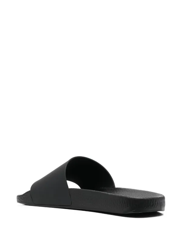 ＜LAUREN RALPH LAUREN＞ロゴ スライダー サンダル/ブラック Polo Ralph Lauren logo-print slip-on Sandals | Black | FARFETCH
