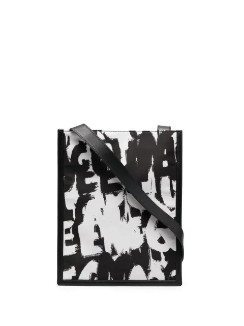 Alexander McQueen graffiti-print shoulder bag