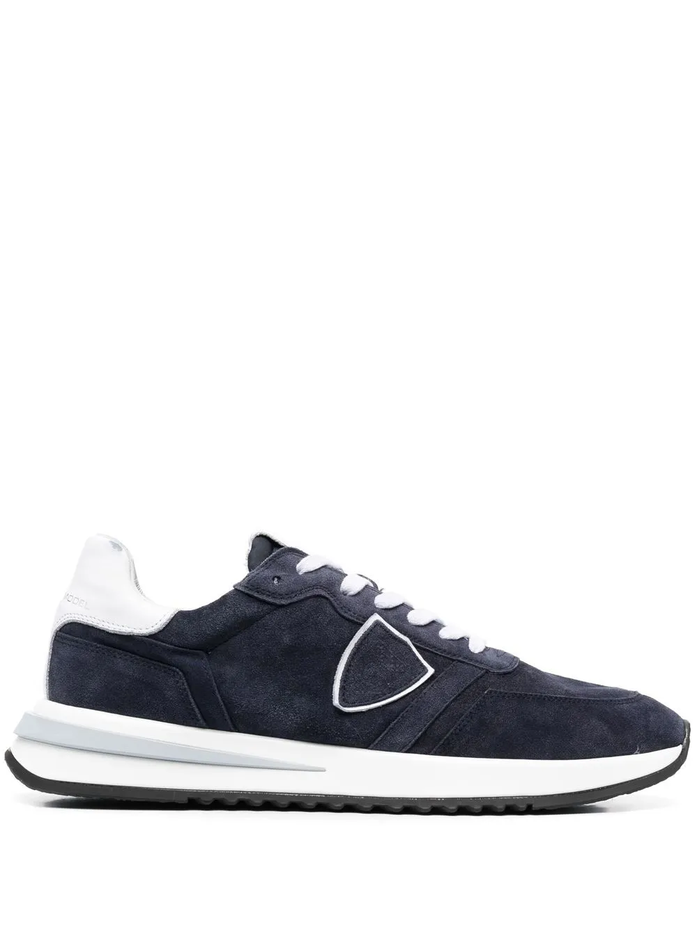 Philippe Model Paris Crest-detail Suede Sneakers In Blue