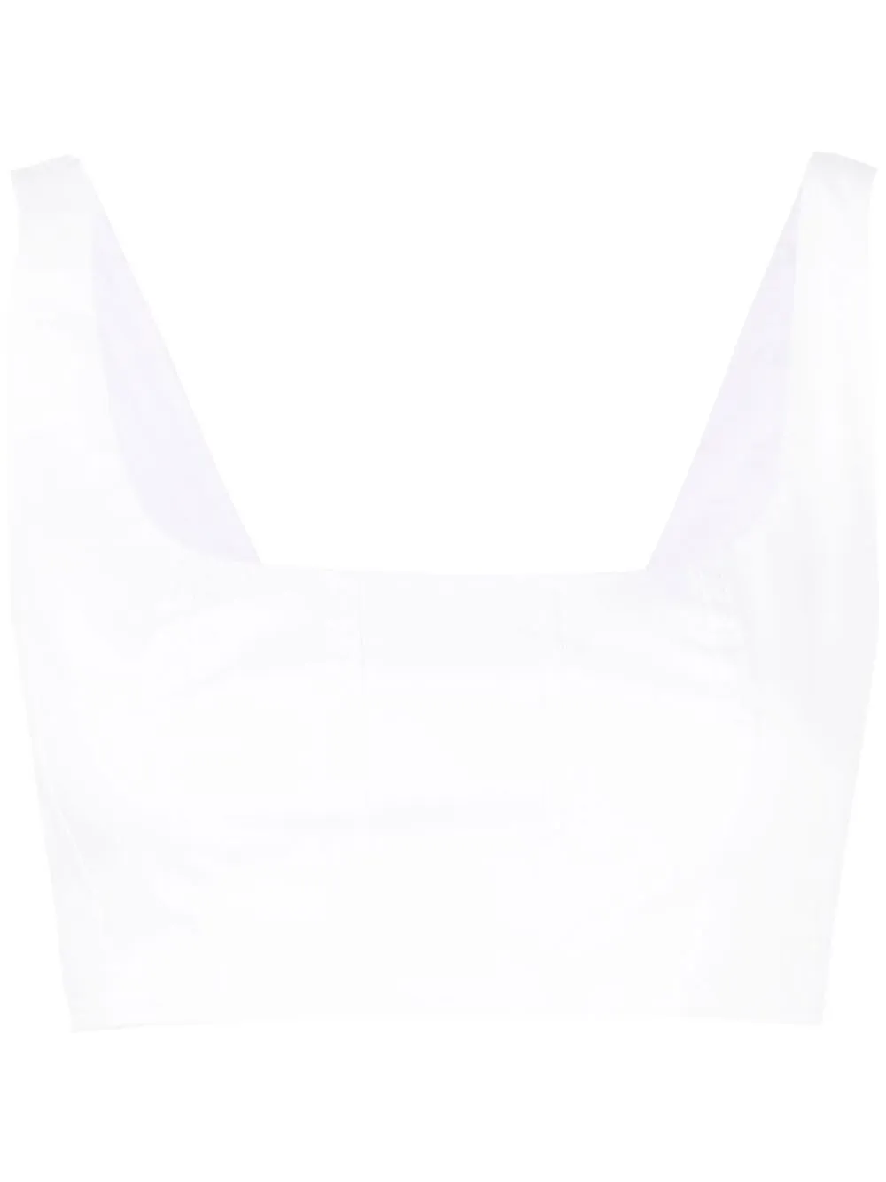 

STAUD Wells square-neck cropped vest - White