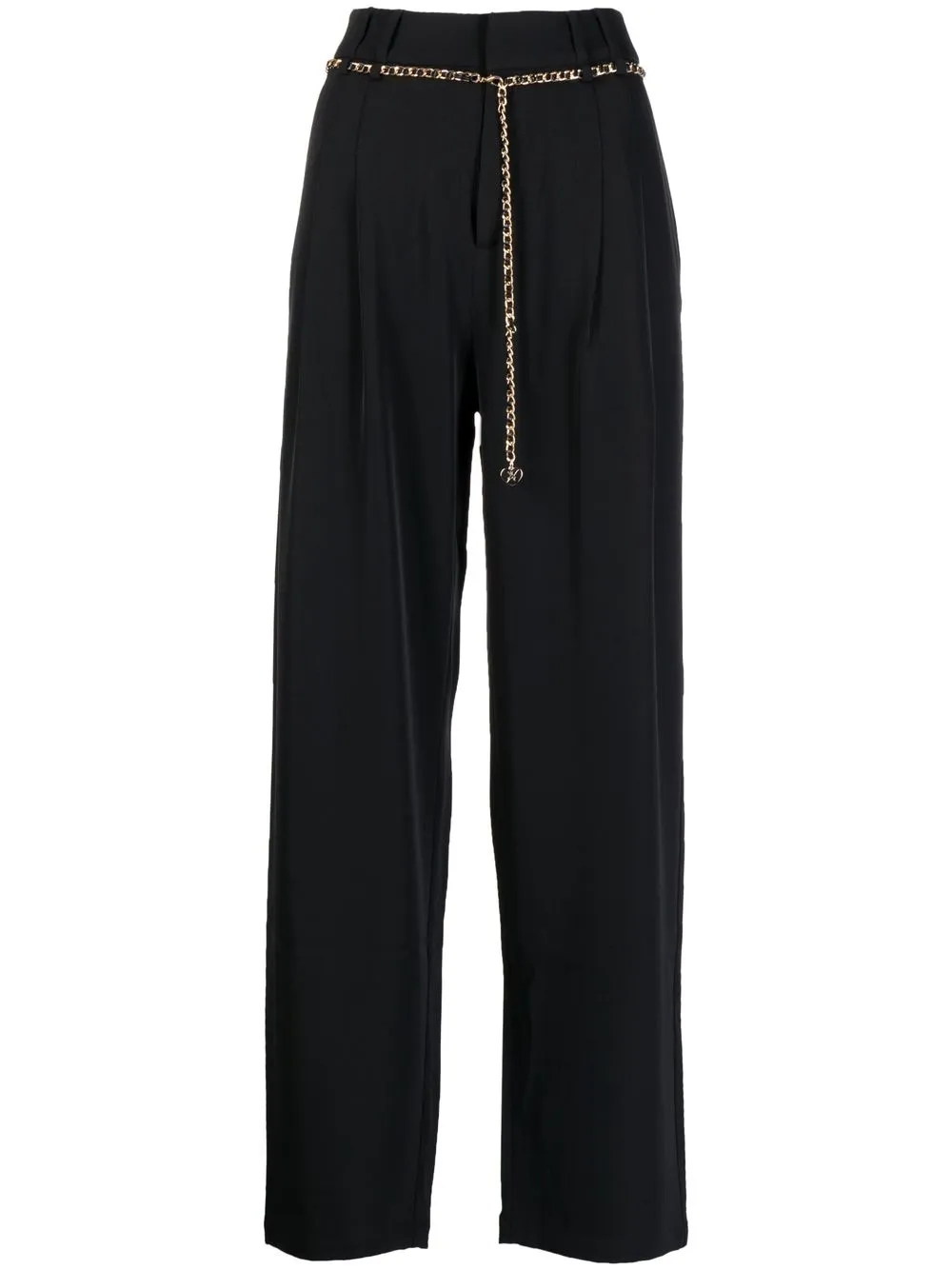 

tout a coup pantalones con tiro alto - Negro