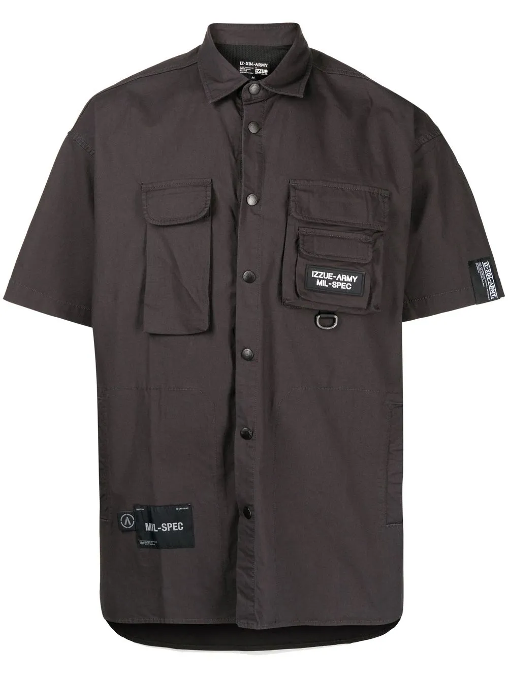 

izzue camisa con bolsillo tipo cargo - Negro