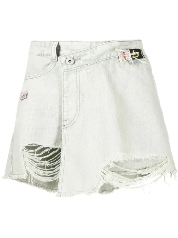 Musium Div. Asymmetric Distressed Denim 
