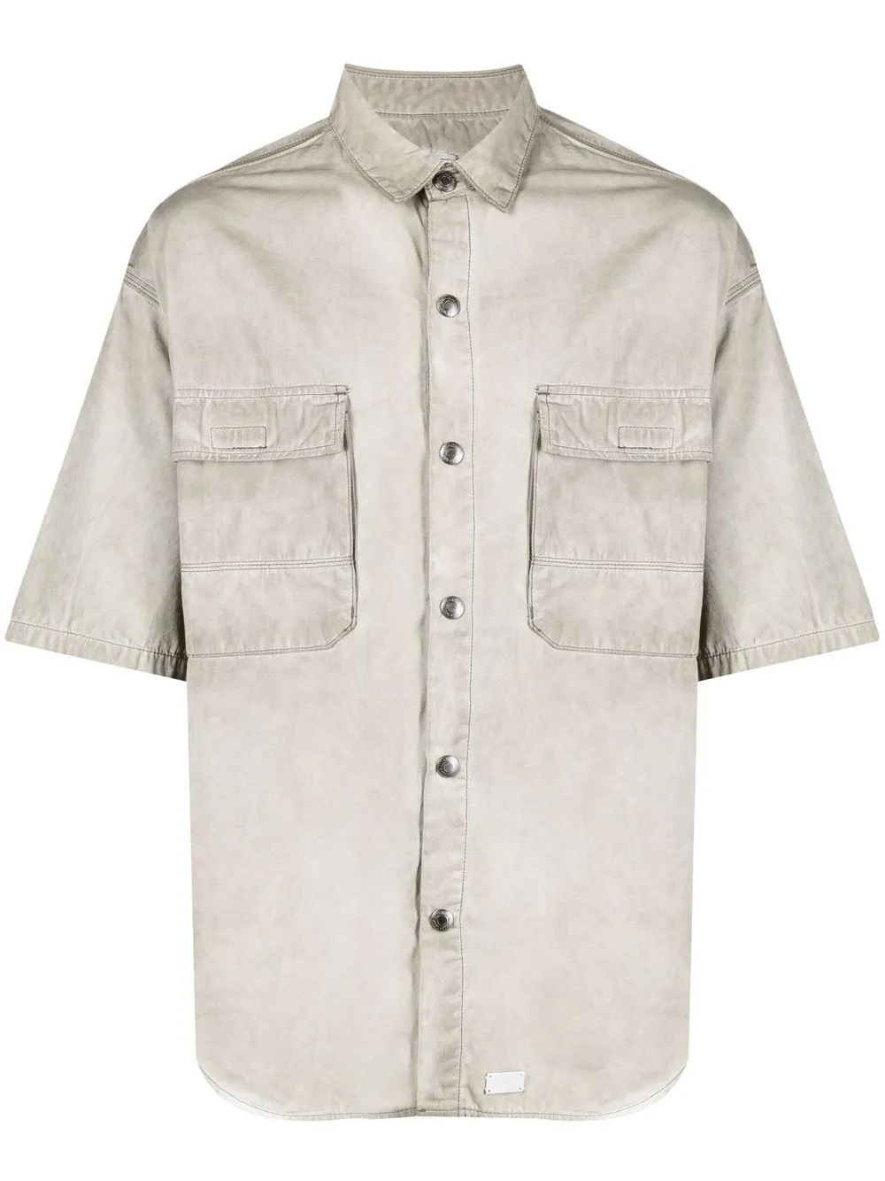 

izzue flap-pocket button-up shirt - Green