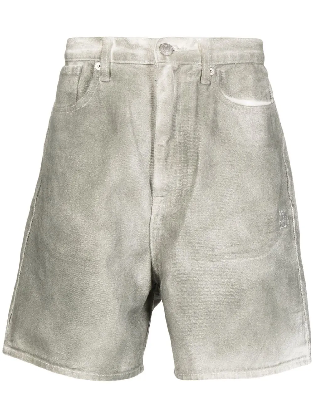 

izzue shorts de mezclilla de tiro caído - Gris