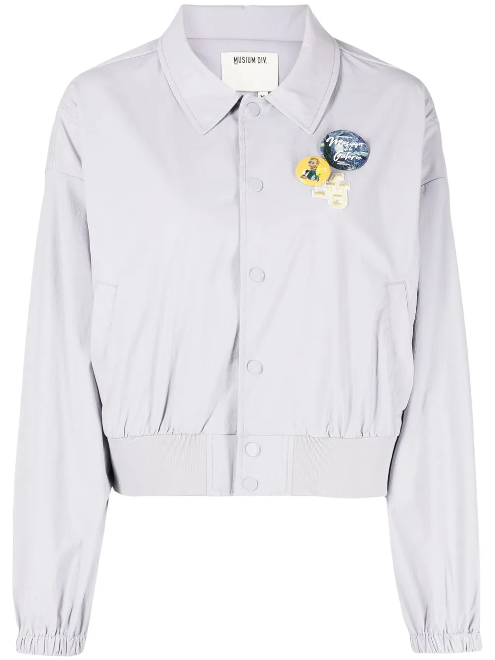 Musium Div. chamarra bomber con logo bordado - Morado