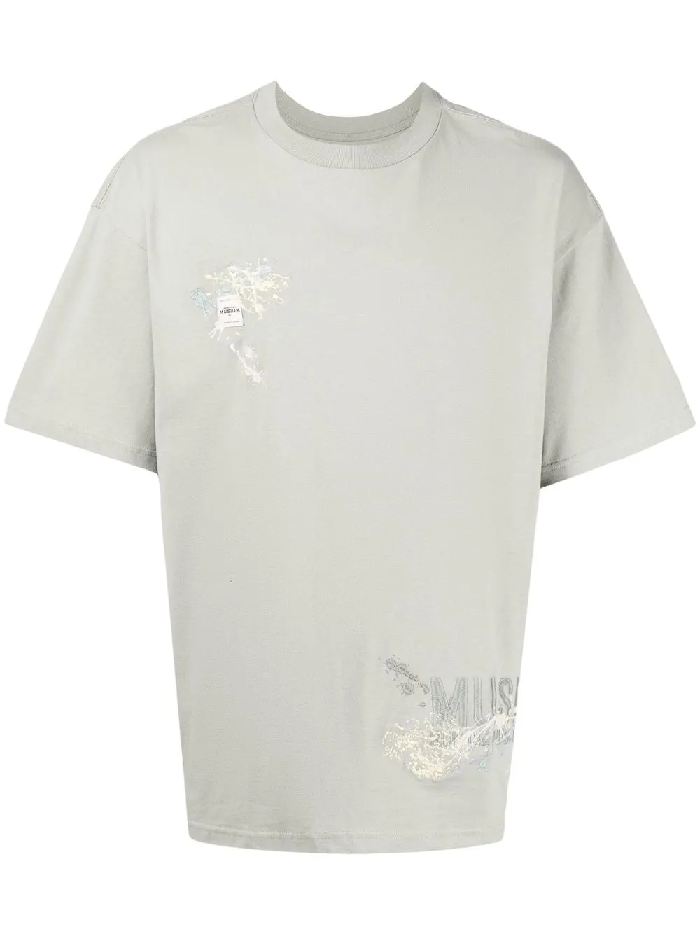 

Musium Div. paint-splatter embroidered-logo T-shirt - Green