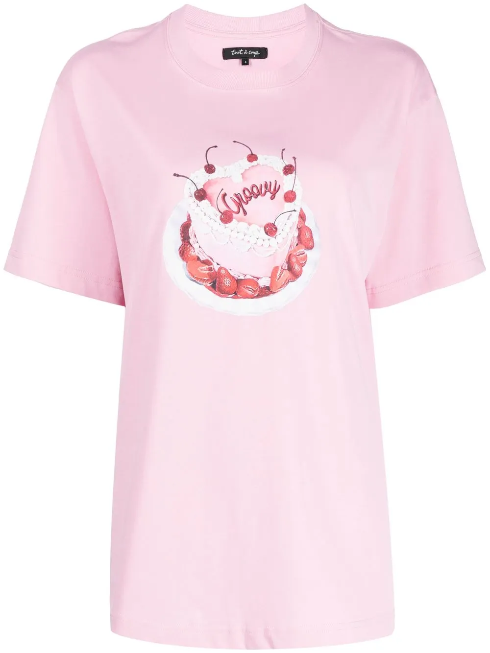 

tout a coup playera con estampado gráfico - Rosado