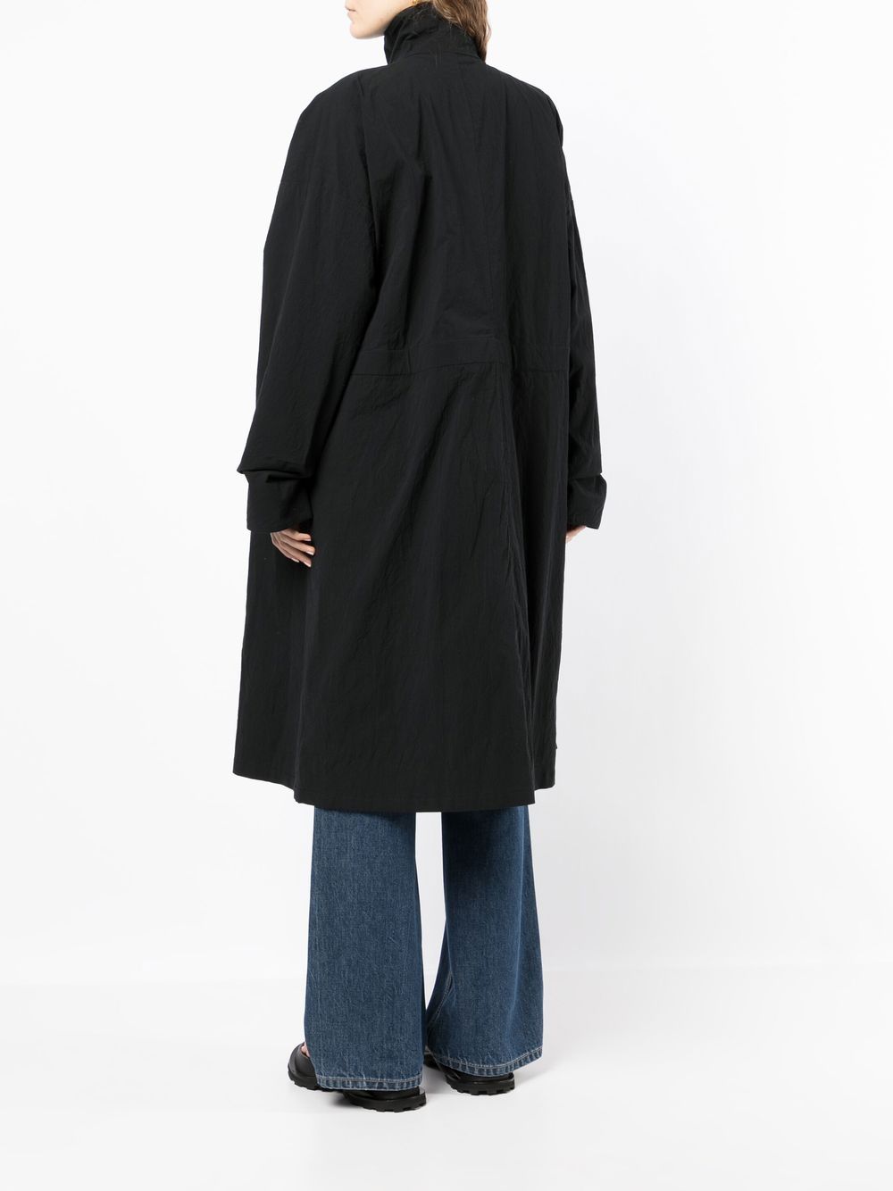 Shop Totême Drawstring-fastening Waist Parka Coat In Schwarz