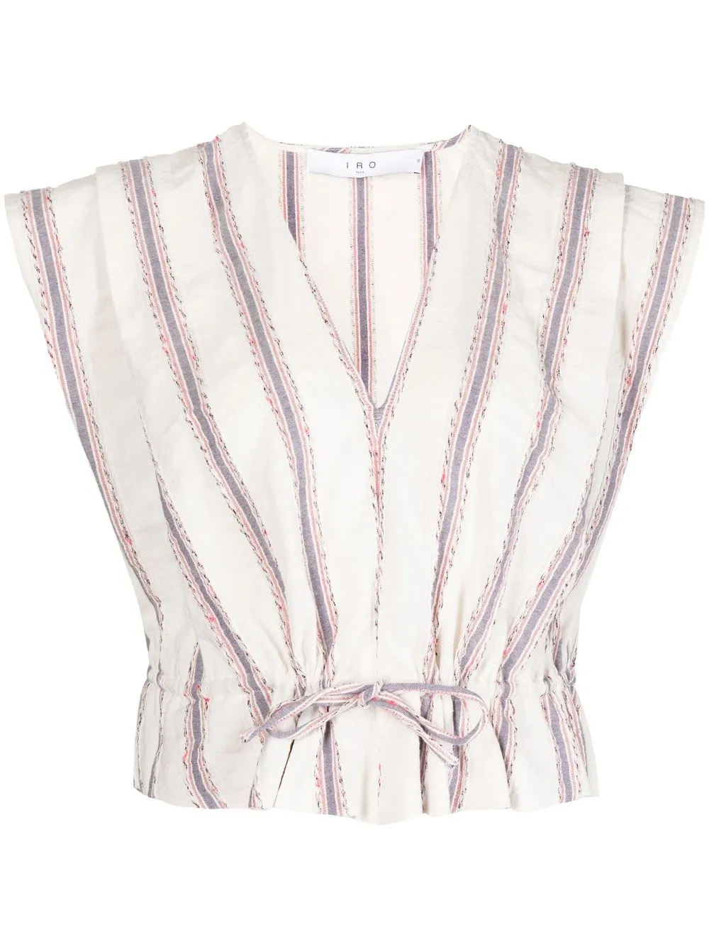 

IRO striped V-neck blouse - Neutrals