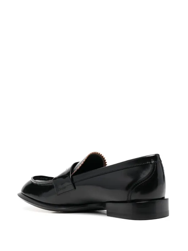 Alexander McQueen coin-embellished Penny Loafers | Black 