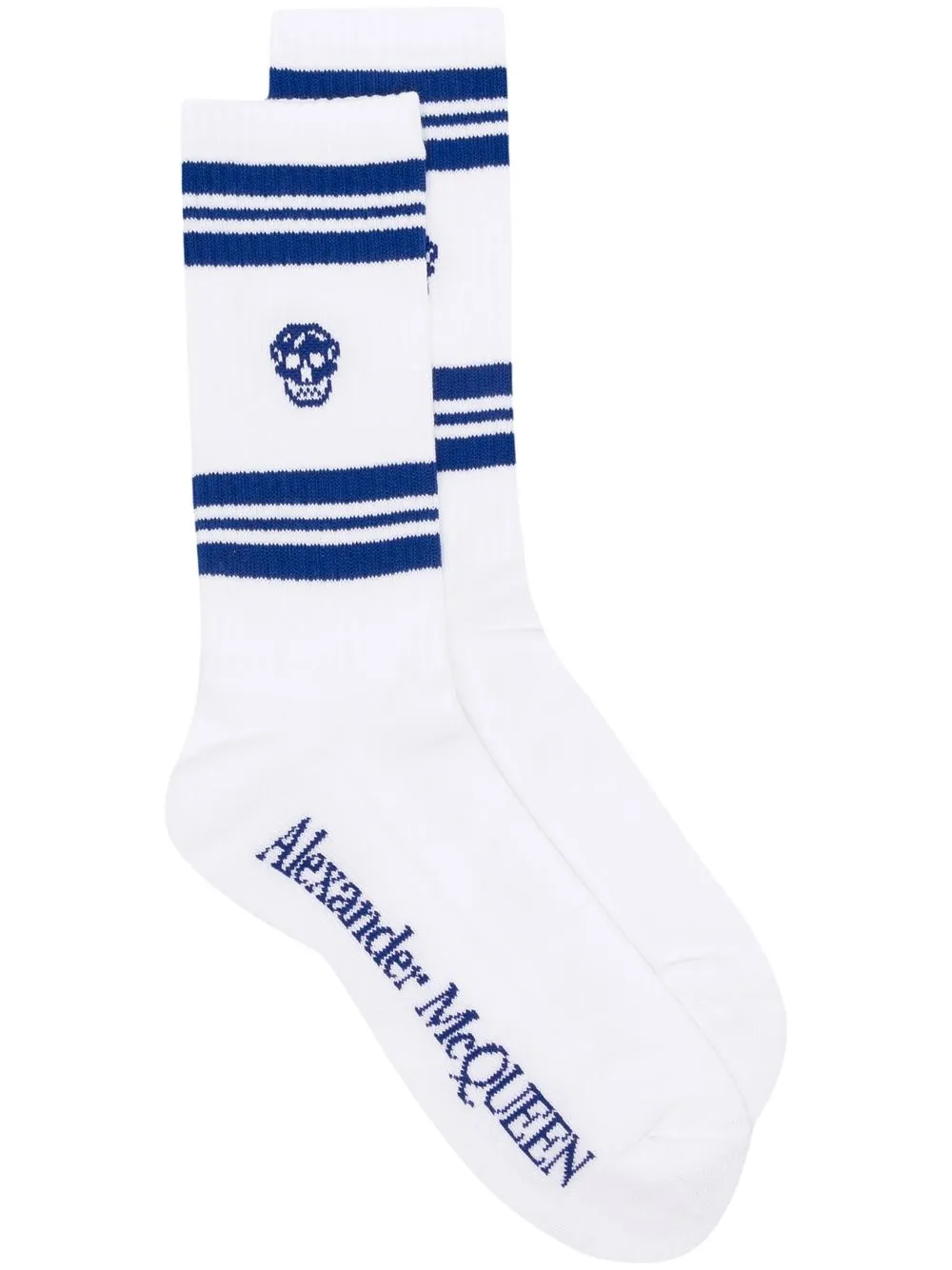 

Alexander McQueen calcetines con logo estampado - Blanco