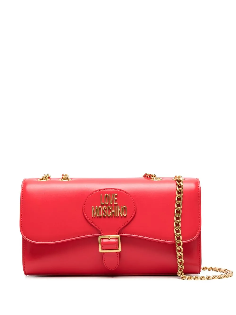 

Love Moschino bolsa crossbody con placa del logo - Rojo