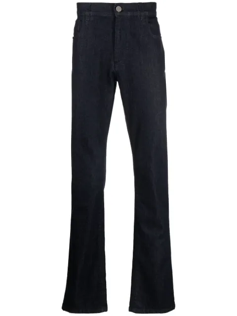 Billionaire logo-embroidered bootcut jeans