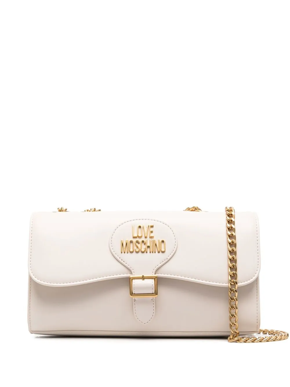 

Love Moschino bolsa crossbody con placa del logo - Neutro