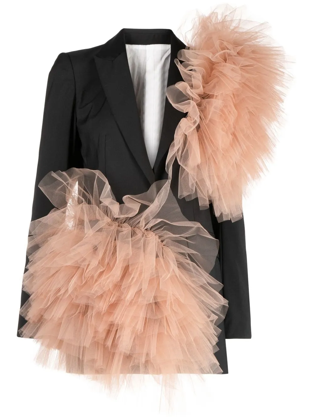 ACT Nº1 Blazer met ruches Zwart
