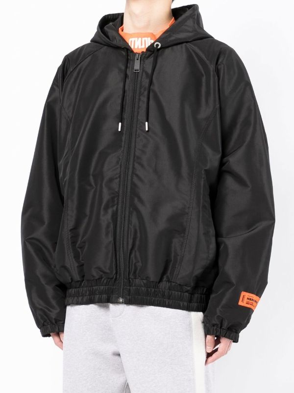 Heron Preston satin-finished Zipped Bomber Jacket - Farfetch