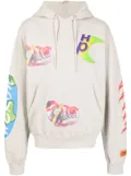 Heron Preston logo-print hoodie - Grey