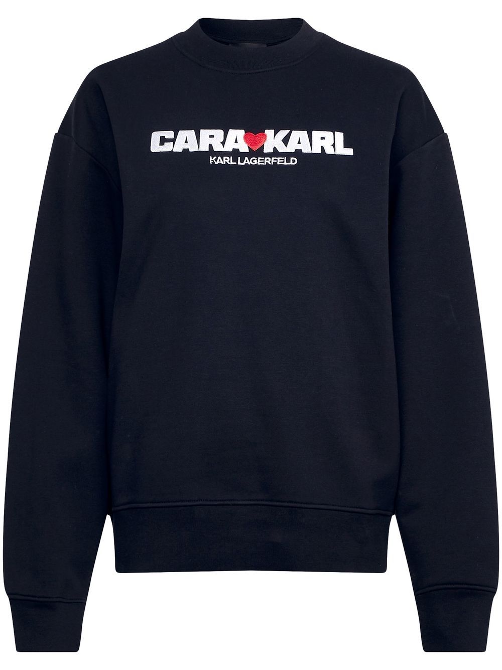 Image 1 of Karl Lagerfeld x Cara Delevingne logo-print sweatshirt