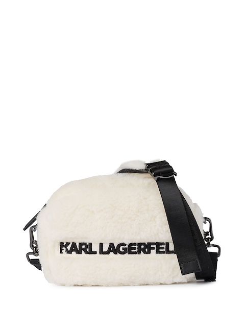 Karl Lagerfeld x Cara Delevingne faux-shearling crossbody bag