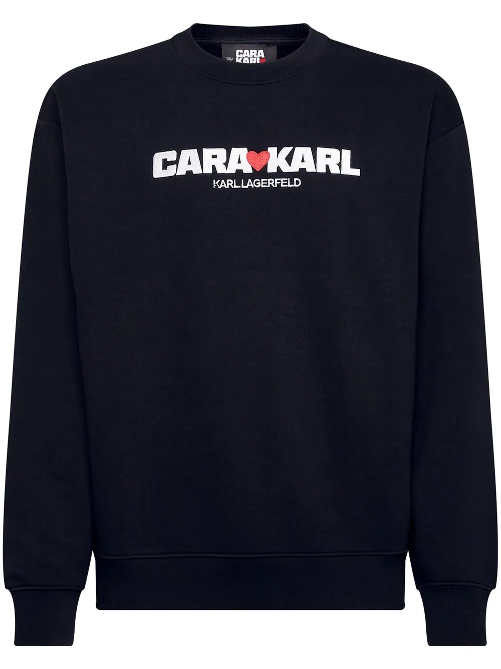 

Karl Lagerfeld x Cara Delevingne logo-embroidered sweatshirt - Black