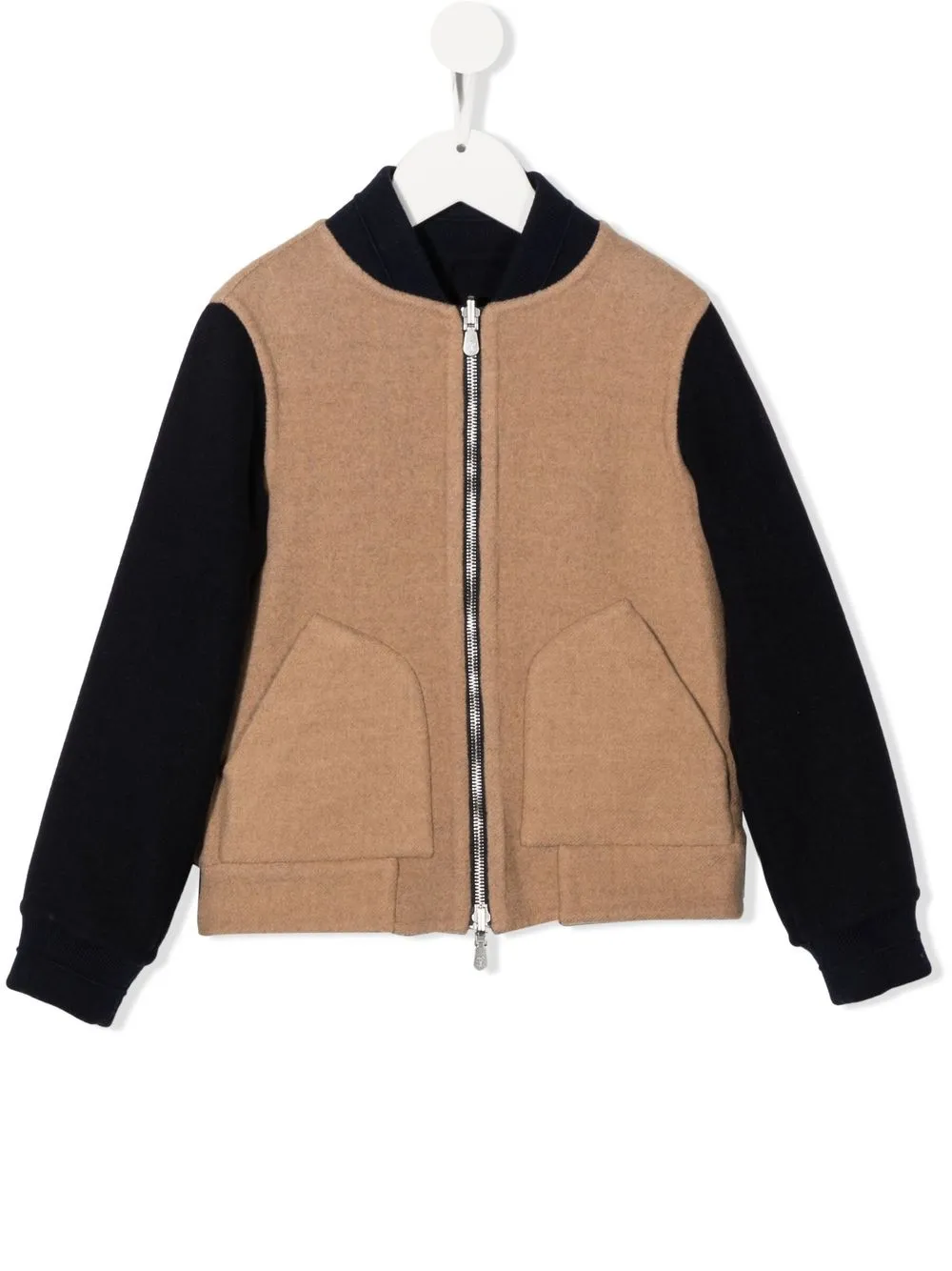 Brunello Cucinelli Colour-block Bomber Jacket In Brown