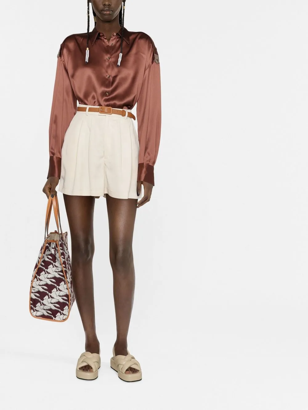 Brunello Cucinelli Zijden blouse - Bruin