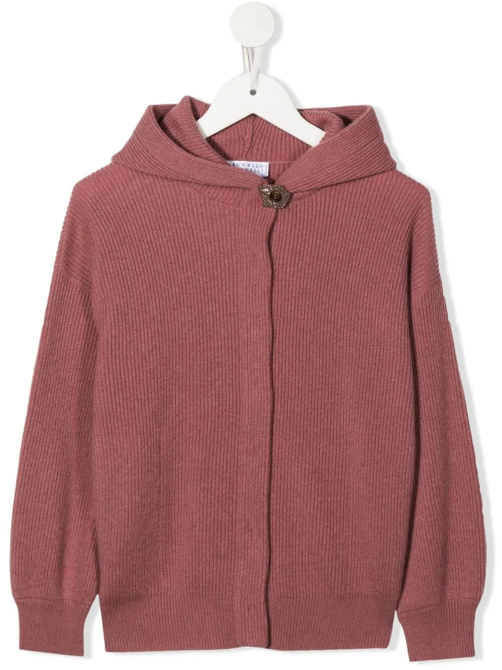 

Brunello Cucinelli Kids cárdigan de cachemira con capucha - Rosado