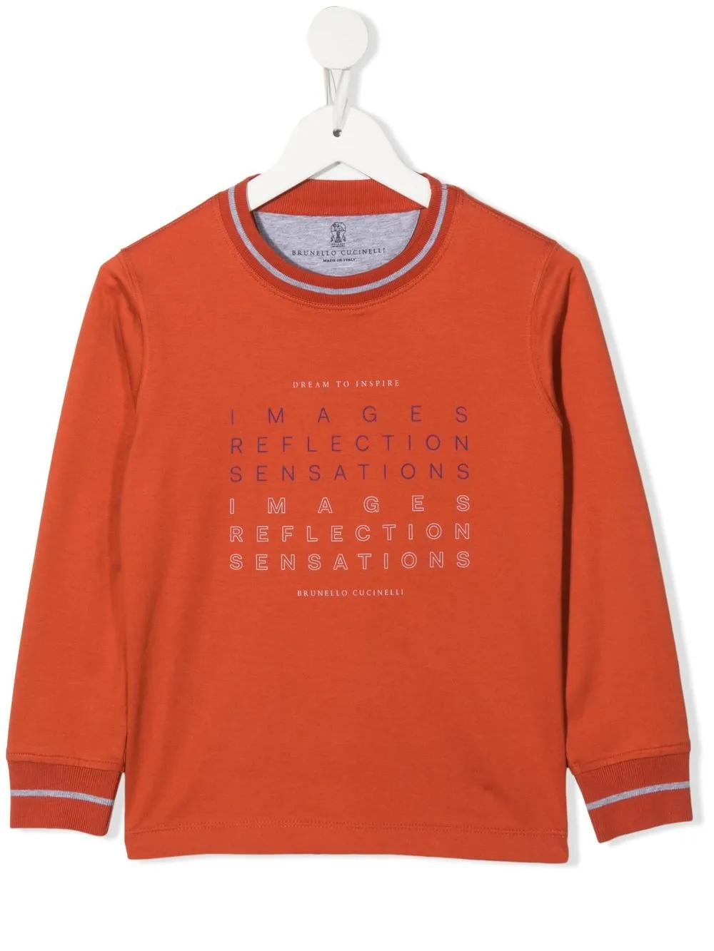 

Brunello Cucinelli Kids graphic-print sweatshirt - Orange