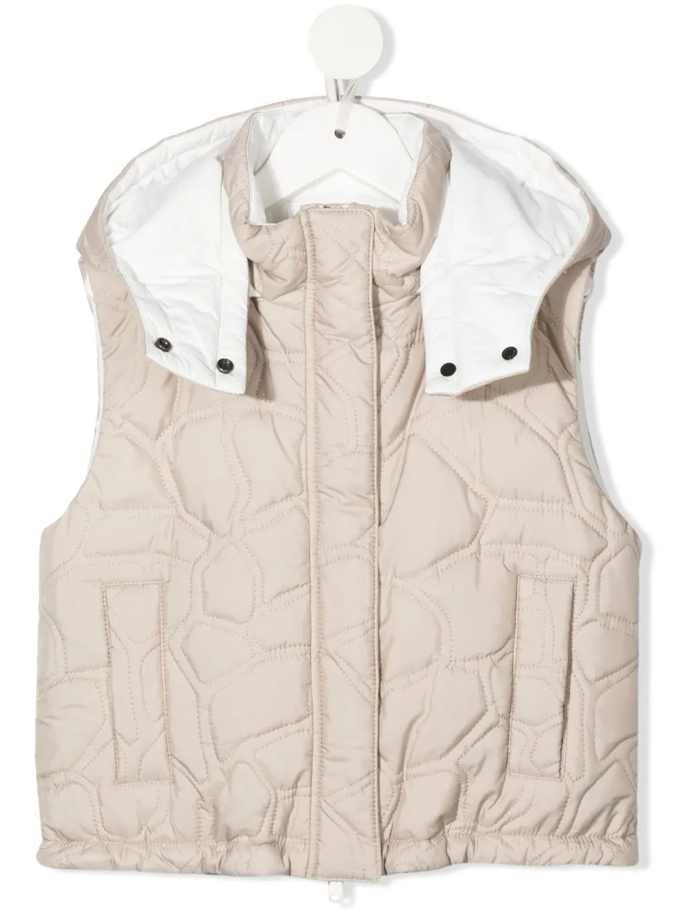 

Brunello Cucinelli Kids padded hooded gilet - Neutrals