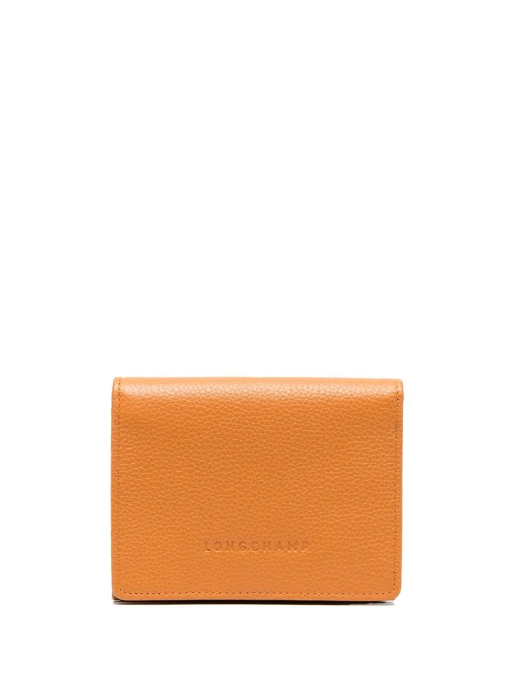 

Longchamp Le Foulonné compact leather wallet - Orange
