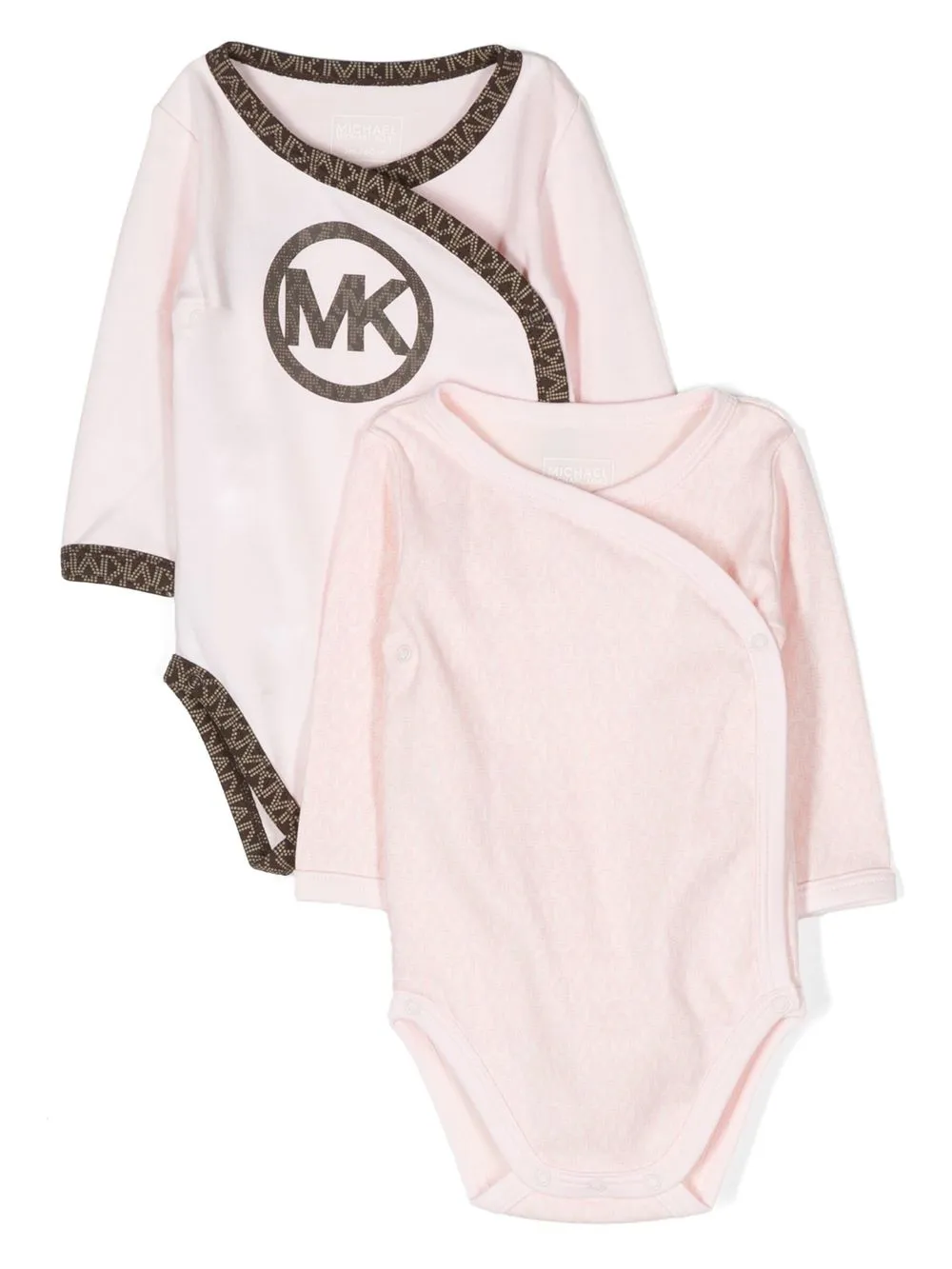 

Michael Kors Kids set de dos bodies con logo estampado - Rosado