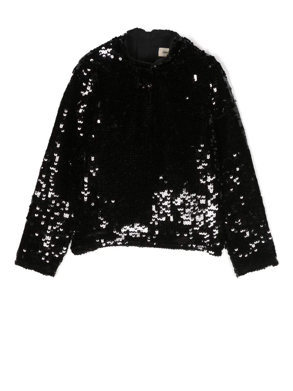 

Zadig & Voltaire Kids Ceremony sequin-embellished hoodie - Black