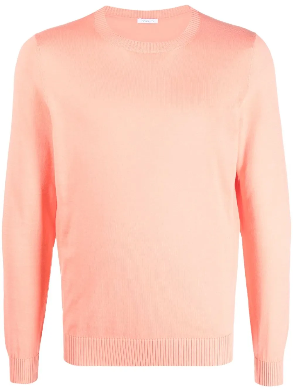 

Malo fine-knit cotton jumper - Orange