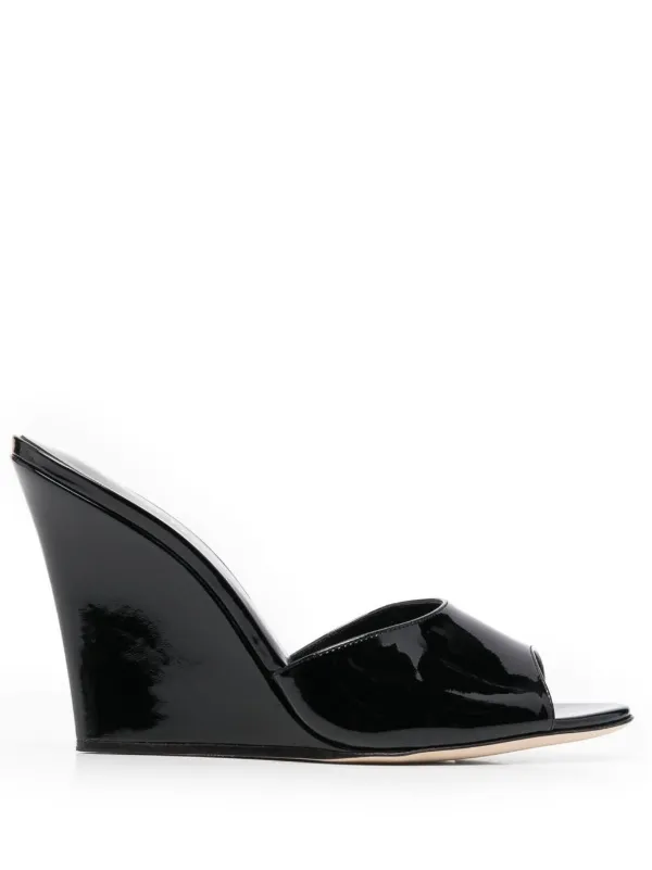 サンダル・ミュール PARIS TEXAS Women Sandals PXNL02XSHPT BLK BLACK Patent leather and PVC sandals in black - Paris Texas