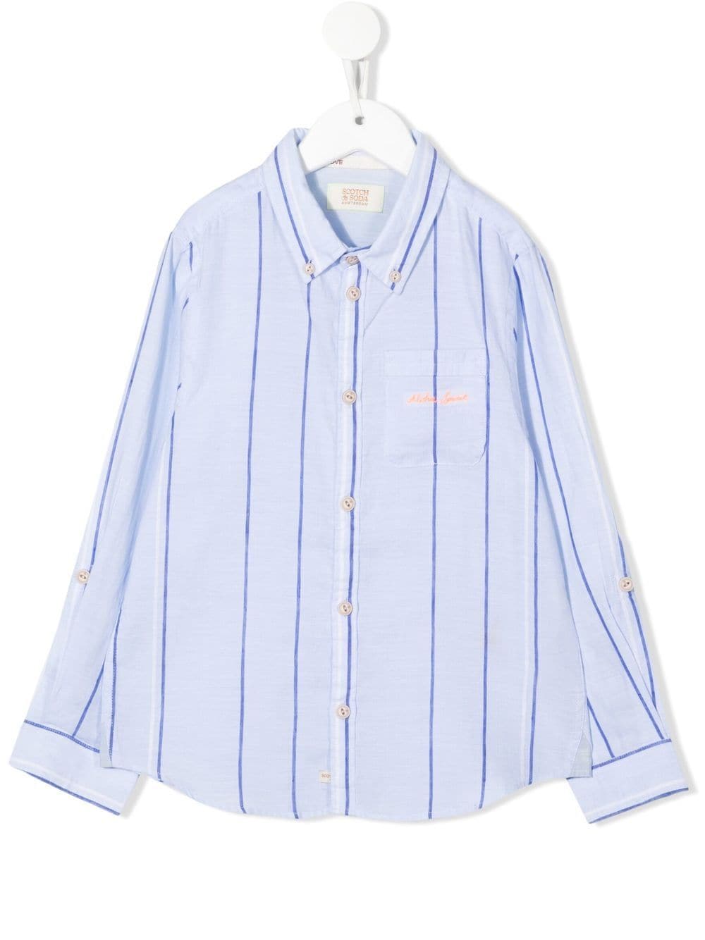 Scotch & Soda Striped Classic Shirt In 蓝色