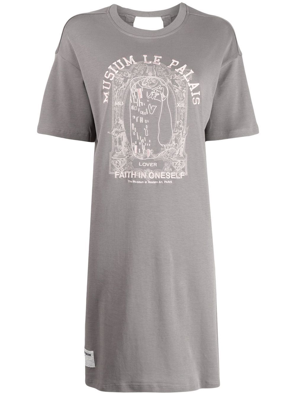 

Musium Div. vestido estilo playera con logo estampado - Gris