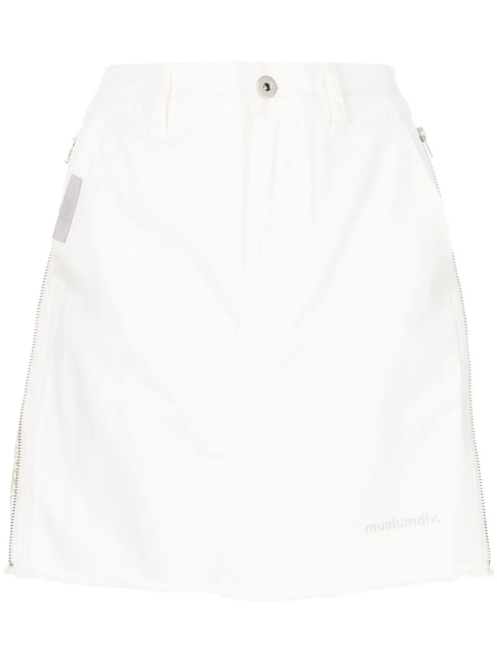 

Musium Div. side-zip mini skirt - White