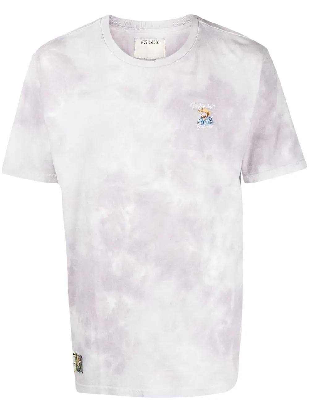 

Musium Div. tie-dye embroidered logo T-shirt - Grey