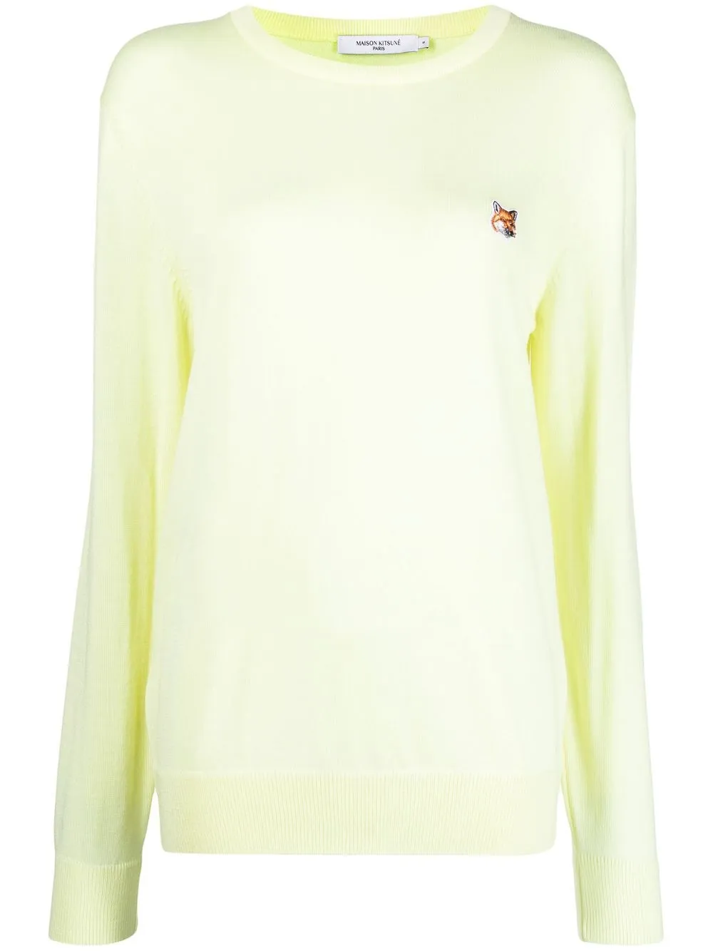 

Maison Kitsuné chest logo-patch detail jumper - Green