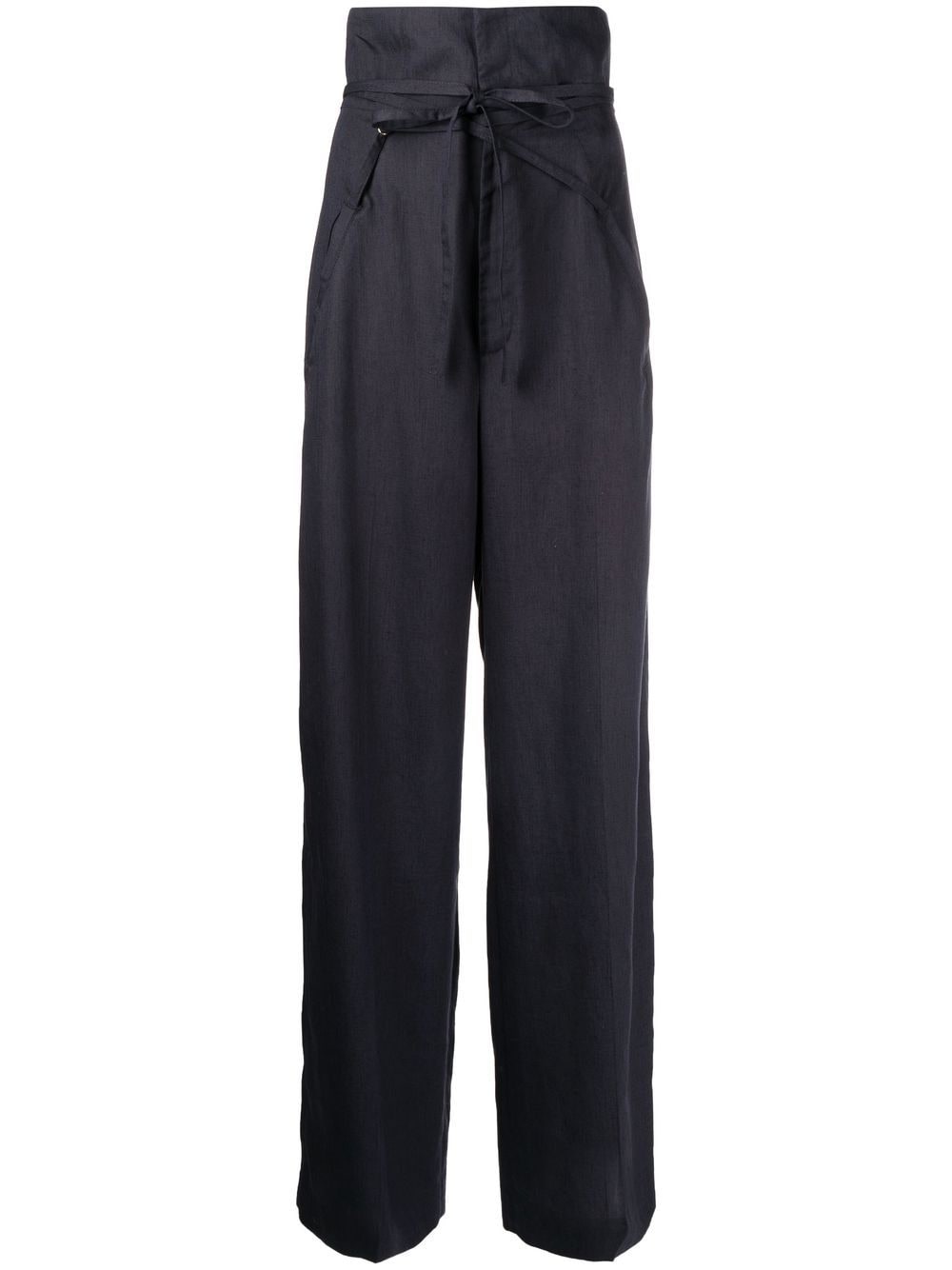 JACQUEMUS HIGH-WAISTED WIDE-LEG TROUSERS