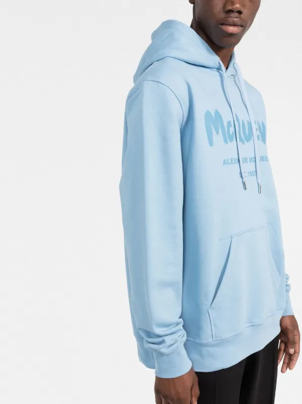 Alexander mcqueen hoodie discount blue