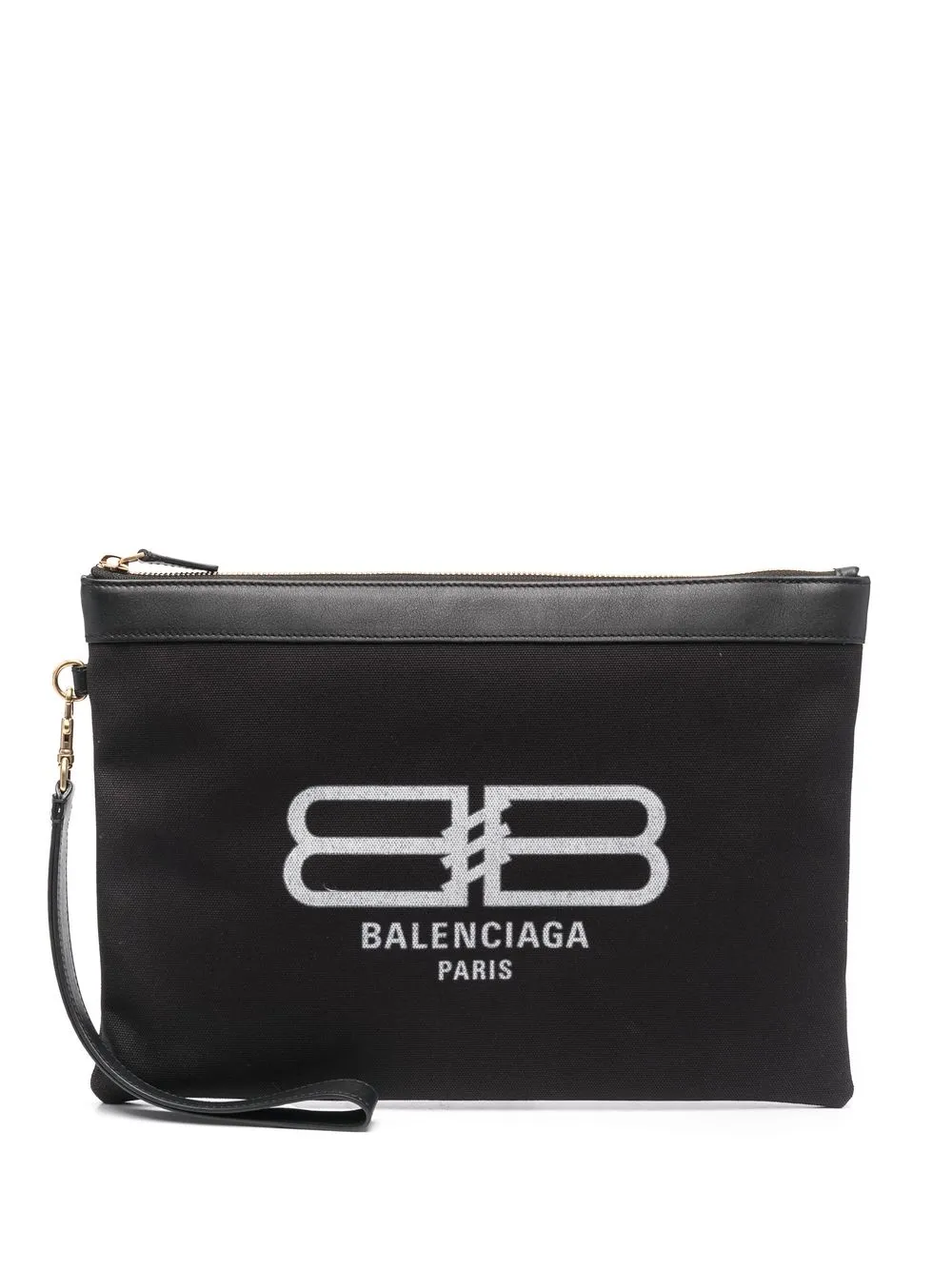 Balenciaga Pouch con stampa - Nero