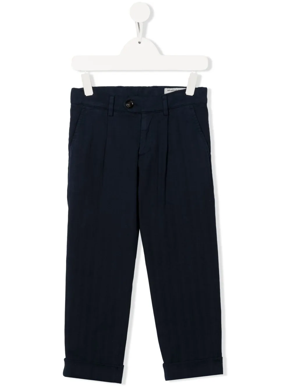 

Brunello Cucinelli Kids pantalones rectos con bolsillos - Azul