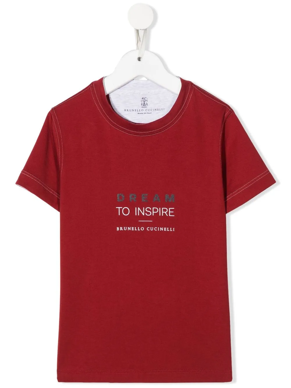 

Brunello Cucinelli Kids Dream To Inspire print T-shirt - Red