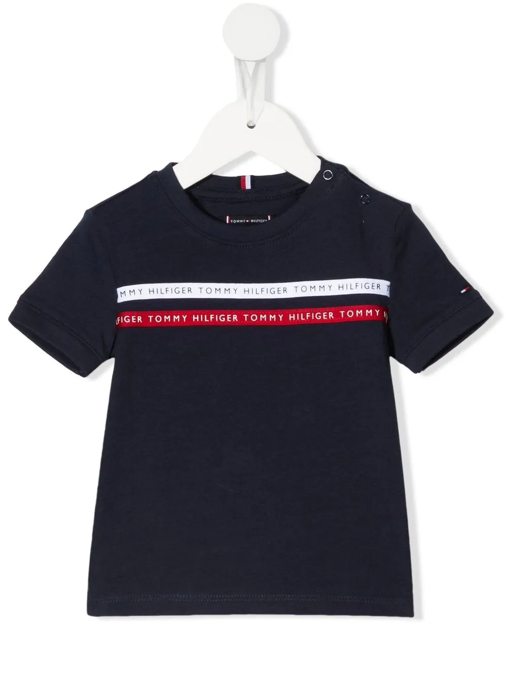 

Tommy Hilfiger Junior logo-tape short-sleeved T-shirt - Blue