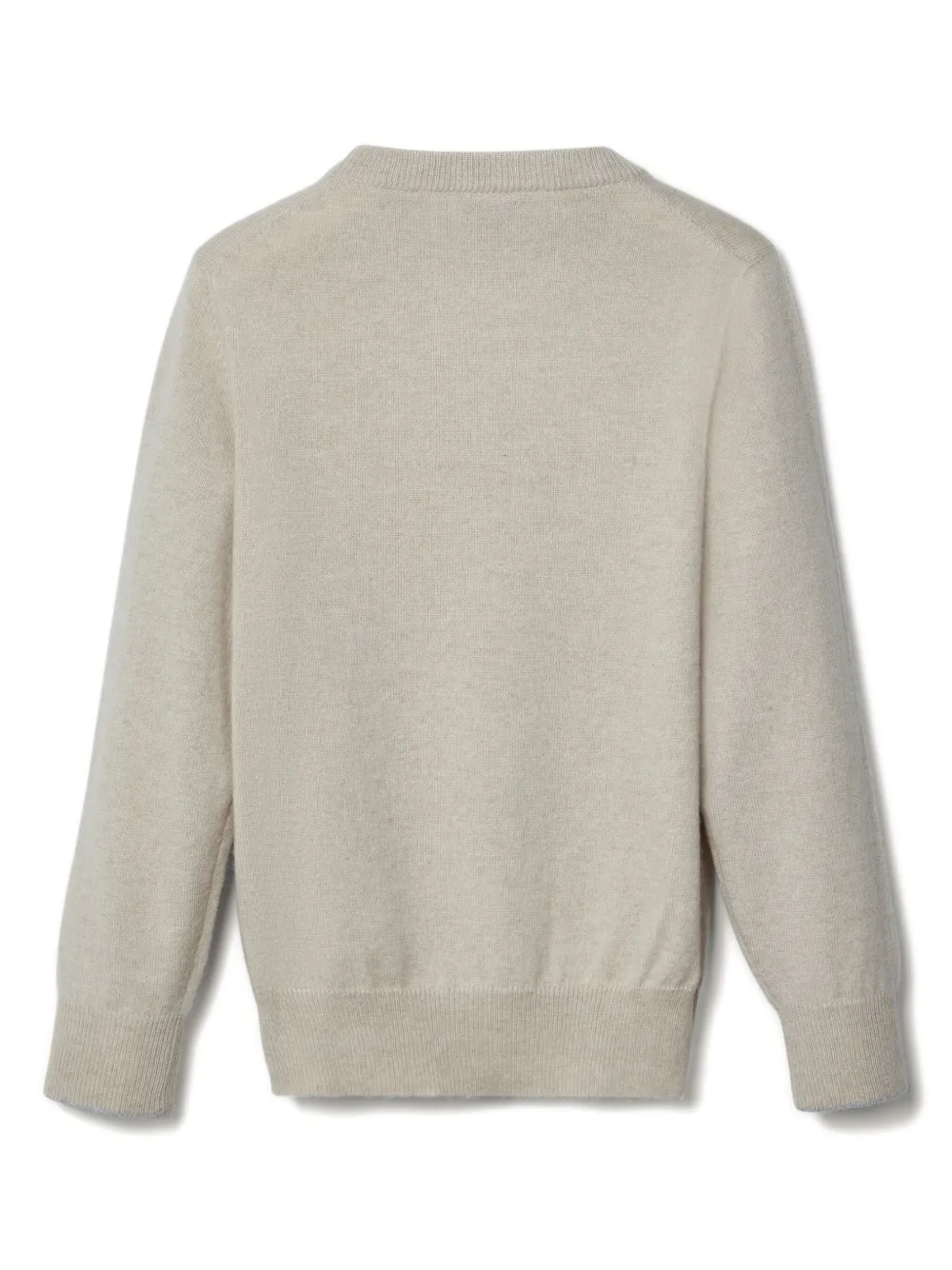  Brunello Cucinelli Kids Kaschmirpullover Mit Logo Stickerei   Nude 