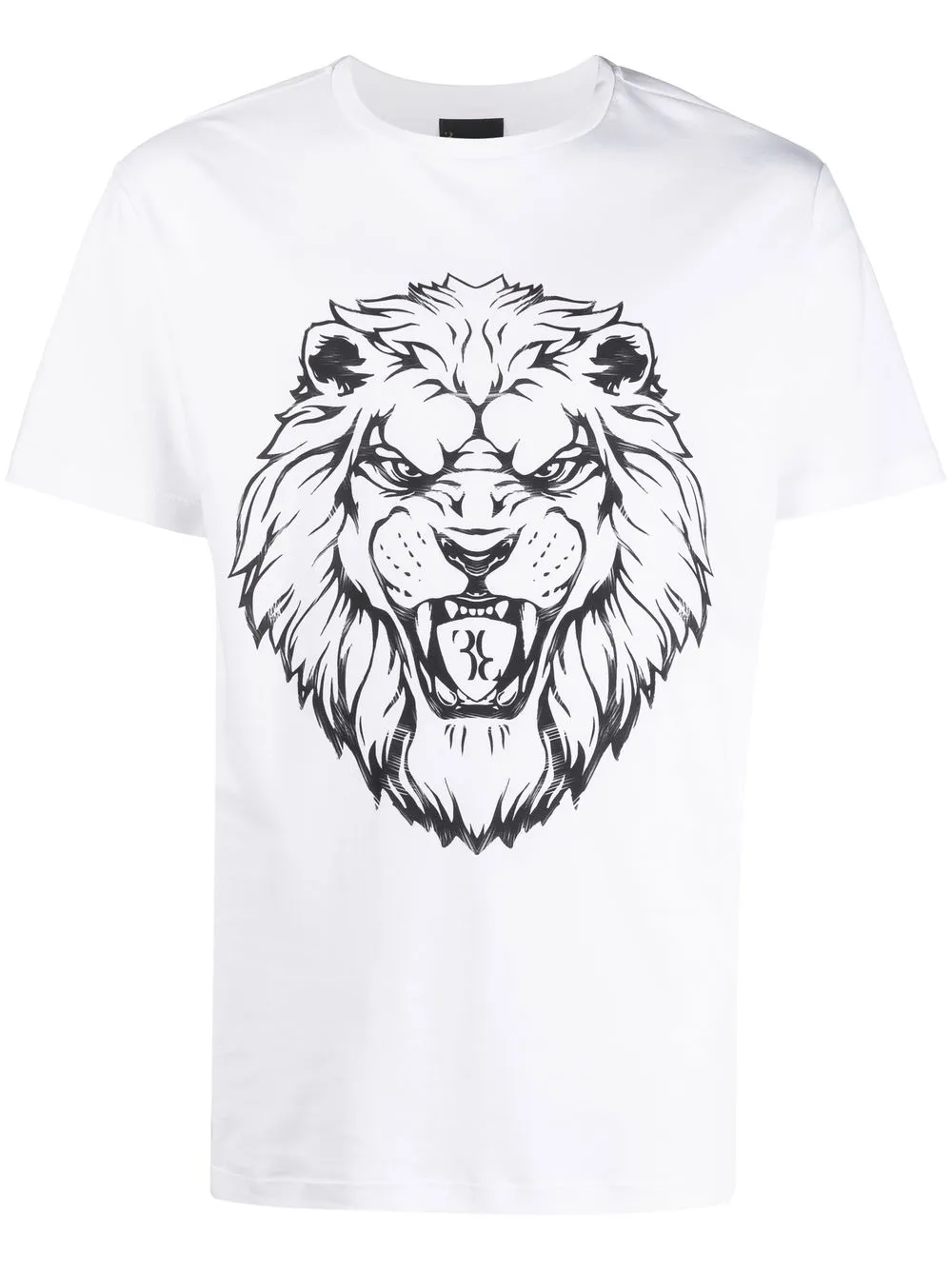 Billionaire lion-print short-sleeved T-shirt - Weiß