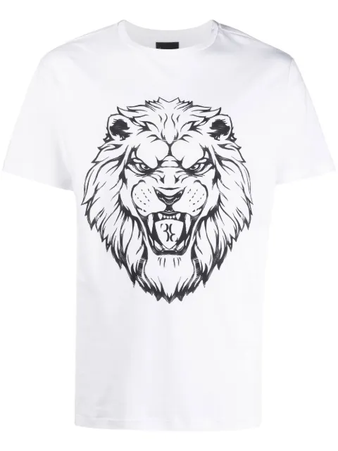 Billionaire lion-print short-sleeved T-shirt